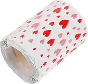 VILLFUL 1 Roll Heart Border Sticker Red Poster Board Bulletin Board Decorations Bulletin Board Borders Classroom Wall Decor Valentine's Day Decor Classroom Borders for Teachers