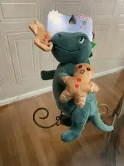 FRINGE Santa’s Pet Shop Oh Snap Dinosaur Plush With Squeaky & Clinker 14”