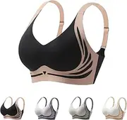 [Generic] Super Gather Bra Wireless Push-Up Bra, Push-Up Back Smoothing Bra, Womens Comfortable Lift Bra
