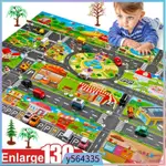 CHILDREN PLAY MATS HOUSE TRAFFIC ROAD SIGNS CAR MODEL PARKIN