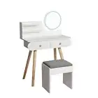 Levede Dressing Table Stool LED Mirror