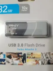PNY 32GB USB 3.0 Turbo Attaché 3 Flash Drive P-FD32GTBOP-GE, NEW.