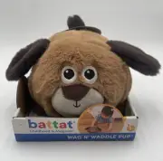 Battat Age 1+ Brown Plush Crawling Toy Dog Interactive Stuffed Animal Puppy