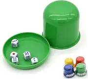 Kisangel Thick Dice Cup Tray 5 Dice Included Ktv Bar Party Material Random Color