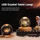 LED Crystal Table Lamp USB 3D Moon Galaxy Night Gift3 Light Kids M9C6