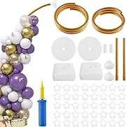 8.2ft 5ft DIY Balloon Arch Support with Base Balloon Clips Balloon Arch Kit Flexible Balloon Column Stand Kit Reusable Balloon Post Holder Set for Wedding Graduation Supplies Decorations