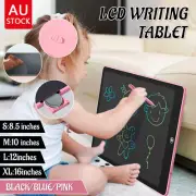 10/12/16inch Lcd Writing Tablet Drawing Board Colorful Doodle Handwriting Pad AU
