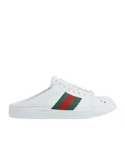 Gucci Web Detailed Ace Mules UK6 White