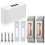 Wired Doorbell Chime Kit with 2 Lighted Metal Push Buttons, 16V 10VA 2 Sounds...