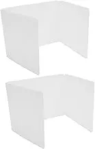 Gatuida 2pcs Sneeze Guard Desk Divider Board Shield Barrier for Student Desks Reception Areas and Offices Easy to Clean and Sturdy Partition Screen