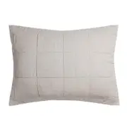 Bambury French Flax Linen Pebble Quilted Pillow Sham