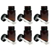 6 Empty Plastic Bottles Brush Applicator Craft Paint Jar Container 2Oz
