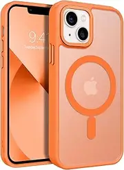 BENTOBEN for iPhone 13 Mini Phone Case, iPhone 13 Mini Case [Compatible with Magsafe] Translucent Matte Magnetic Slim Thin Shockproof Women Men Protective Cover for iPhone 13 Mini 5.4" 2021, Orange