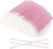 Lip Brushes 300 Pcs Lipstick Applicator Lip Gloss Wands for Eyes and Makeup Application (Crystal Pink)