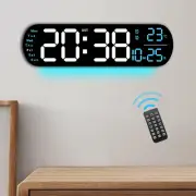 14.3" Digital Wall Clock with Remote Control Large Display LED Clock for Livi...