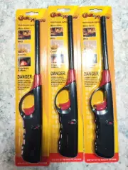 3 -CLICK N FLAME, CHILD RESISTANT MULTI-PURPOSE REFILLABLE BBQ LIGHTER SQ220