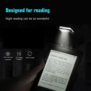 1個 充電式LED書燈 爆款夾子燈 Kindle閱讀燈 USB書夾看書燈 閱讀燈 小書燈 LED書燈 超薄平板看書燈