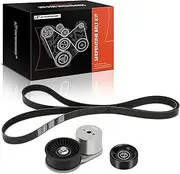 Engine Serpentine Belt Drive Kit Compatible with Chevrolet C1500, C2500, C2500 Suburban, C3500, C3500HD, K2500, K2500 Suburban, K3500, R2500 Suburban, V2500 Suburban & GMC C2500 Suburban