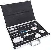13 Pcs Welding Gauge Tool Kit, Stainless Steel Welding Measure Gauge Combine Kit, Inspection Ruler Case Box with Welding Inspection Mirror