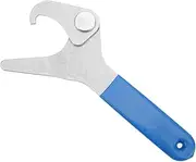 Motorcycle Shock Spanner Wrench Adjustable Hooked Jaw for 35-75mm Spring Collars, High Performance Steel PVC, for Shock Adjustment
