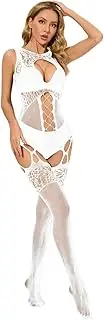 [Generic] Women's Mesh Lingerie Fishnet Baby Dolls Mini Dress Bodysuit See Through Shirts