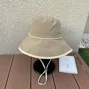 [Ling88] Women Foldable Sun Hat Quick Dry Fisherman's Hat Women's Big Brim Face Sunshade Hat Women's Sun Hat Ladies Version Sunshade Sun Hat Japanese Travel Wild Sun Hat Bucket Hat,Dark Khaki