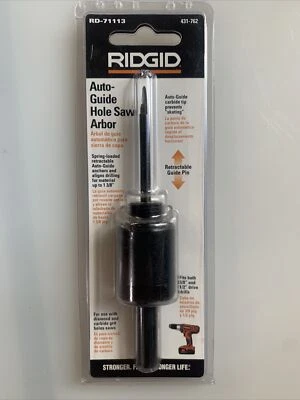 Ridgid Auto Guide Hole Saw Arbor for Use W/diamond & Carbide Grit Hole Saws New