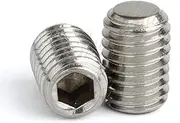 50Pcs Cup Point Grub Screw Stainless Steel Hex Head Allen Screw Set Metric Thread Socket Cup Point Kit for Door Knobs (M3 x 8mm)