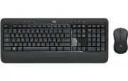 Flawless Logitech Wireless Keyboard & Mouse Combo, MK540, Black, USB Receiver, (