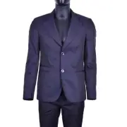 ROBERTO CAVALLI CLASS Glänzender Blazer Sakko mit Animal Struktur Lila 02799