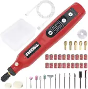 Cordless Rotary Tool Kit, 3.7V Mini Grinder with 5 Variable Speed, Front LED Wor
