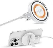 Magnetic Charger for Samsung Wireless Charger Fast Charging Pad Magsafe Wireless Charger Phone Charger Stand for Samsung S25 Ultra S25 Plus S25 S24 S23 S22 S21 S20,iPhone 16 Pro Max Plus 15 14 13 12