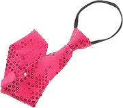 [ADOCARN] Fancy Bow Tie Men's Red Tie Sparkly Sequins for Shows Sparkle Neckwear