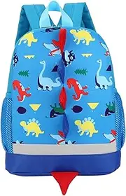 [Generic] School Season Student Backpack Funny Tail Cute Dinosaur Shape Pattern Colorful Fashion Children Cartoon Bag 18x14x8 Backpack