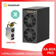 Goldshell KA BOX PRO Kaspa Miner 1.6T 600W Crypto Mining New with 1200W PSU