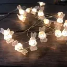 2M 20LED Bunny Carrot Lanterns Carrot Chick Eggs Fairy Light Garland Kids Gift