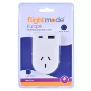 Flightmode Outbound AU/NZ to EUROPE/BALI Travel Adaptor with USB Type C & A