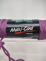 NEW Maxi-Cord Twisted Purple 100 Yds 6 mm Macrame Plant Hangers Retro Vtg *SEE