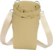 Waist Bag for Hair Stylist with Scissor And Comb Holder, PU Leather Organizer for Salon, yellow
