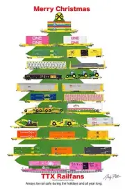 TTX Christmas Tree 11"x17" Poster Andy Fletcher signed