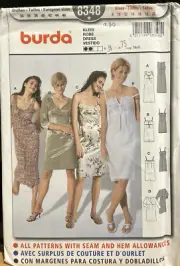 Burda Sewing Pattern 8348 Ladies Misses Dress Size 8-20 Uncut