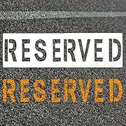 Parking Sign Stencil Template, 28x8 Inch Large Reserved Reusable Stencil for Painting Parking Lots, Streets, Driveways, Curb, Parking