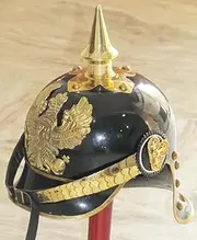 WW I&II German Prussian PICKELHAUBE Helmet Brass Accents Imperial Officer Spike Helmet