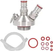 Mini Keg Dispenser - Double Ball Lock Mini Keg Dispenser, Keg Growler Spear, Quick Fitting Beer Connector, with Hose Spare Sealing Ring