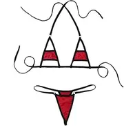 [TiaoBug] Women Micro G-String Bikini 2 Piece Halterneck Bra Top Sexy Beachwear Lingerie Sets