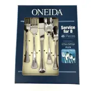 Oneida Stainless EMMA MIRROR 45 Piece Service for 8 Flatware