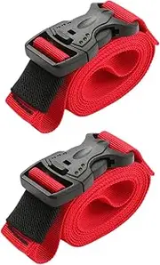 COMPUKAS 2Pcs Luggage Binding Strap Durable Nylon Packing Straps with Buckle Camping Tie Belt for Securely Bundling Luggage Cargo and Storage