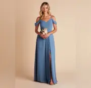 Birdy Grey DEVIN CONVERTIBLE DRESS CHIFFON TWILIGHT LARGE NEW NWT BRIDESMAID