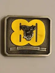 Vintage John Deere 80th Anniversary Columbus Belt Buckle 1992 Serial no. 716