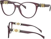 [Versace] VE3334 Medusa CAT EYE Shape Eyeglasses Frame with eSHADES Luxury Eyewear kit Bundle
